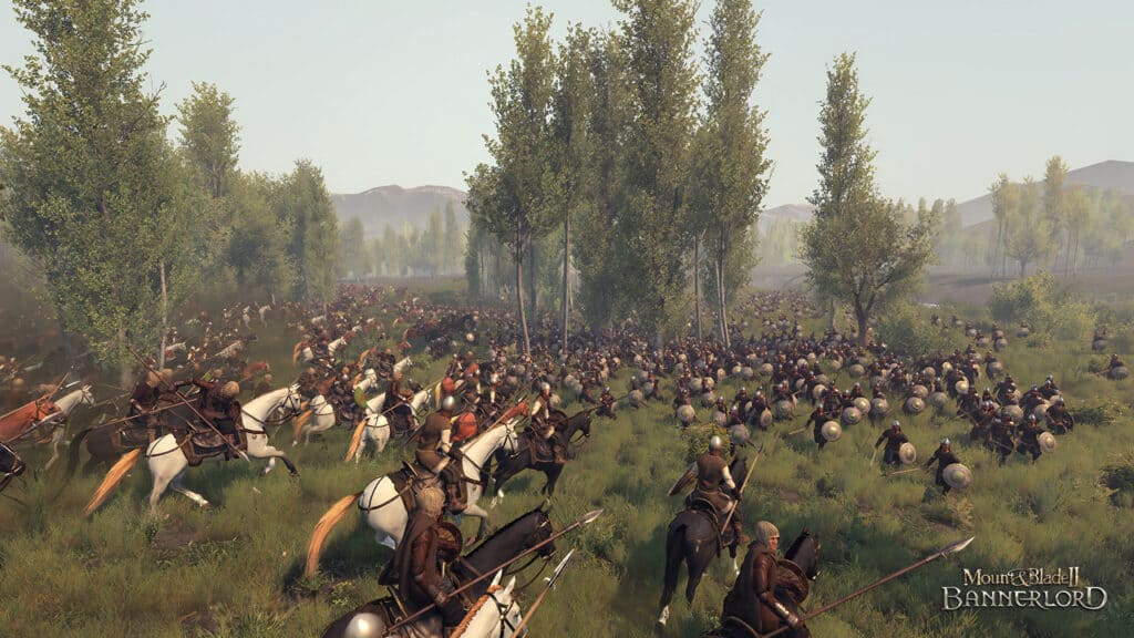 An in-game screenshot of Mount & Blade II: Bannerlord gameplay.