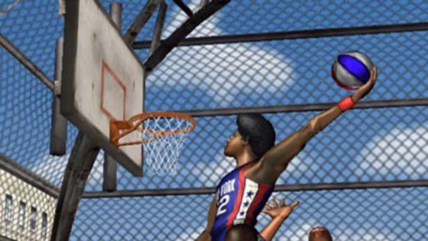 Stretch dunking in NBA Street Vol. 2
