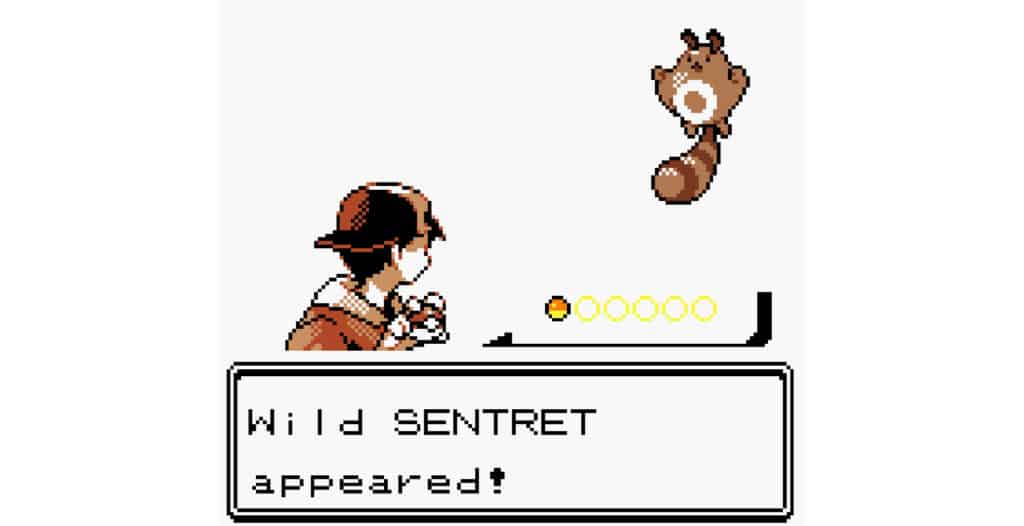 A screenshot from Pokemon Gold.