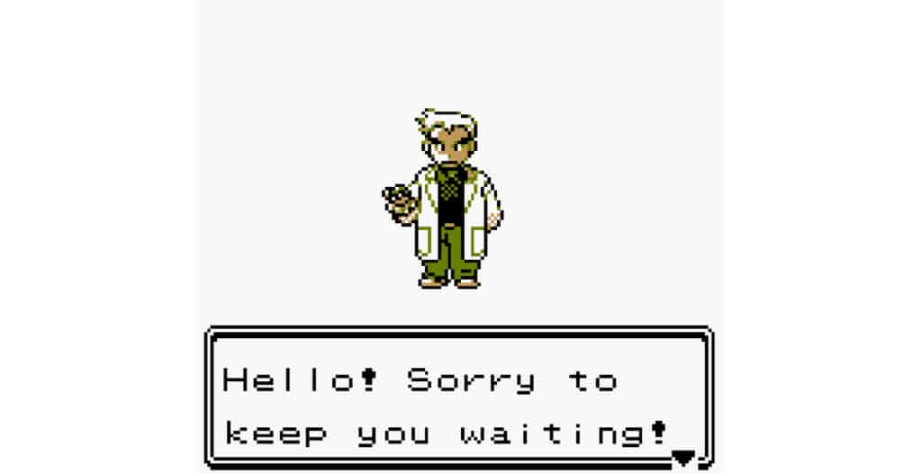 A screenshot from Pokemon Gold.