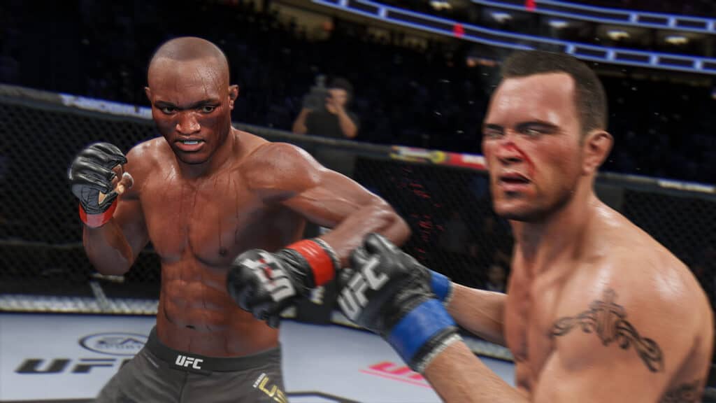 A punch thrown in UFC 4.