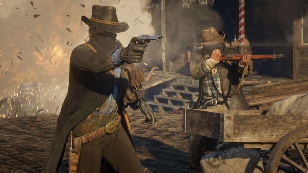 An official promotional image for Red Dead Redemption 2.