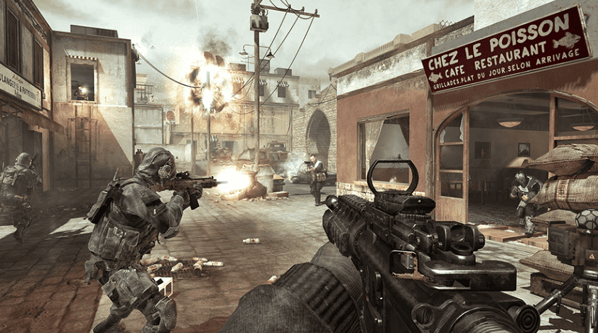 Game play footage of Call of Duty: Modern Warfare 3