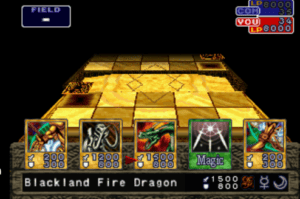 In-game shot of Yu-Gi-Oh! Forbidden Memories.