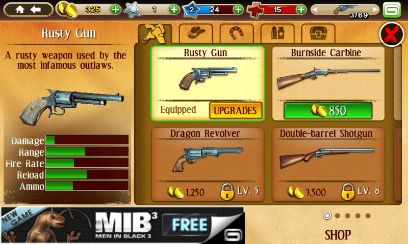 Gun Shop in Six-Guns.