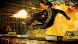 A Steam promotional image for Sleeping Dogs.