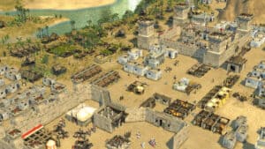 A base in the game Stronghold Crusader II.