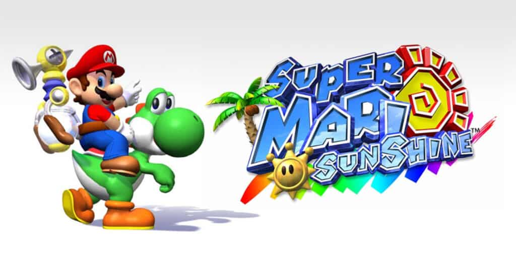 A promotional image for Super Mario Sunshine.