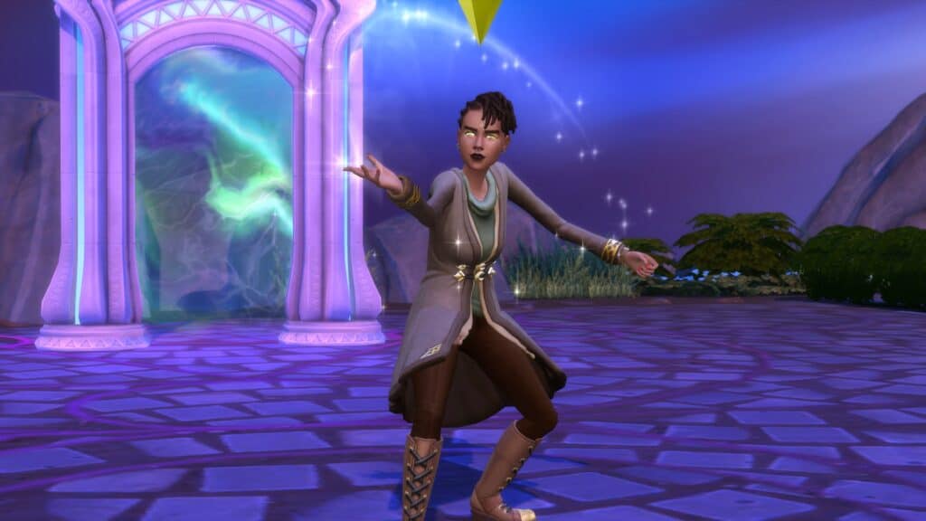 An in-game screenshot from The Sims 4: Realm of Magic.