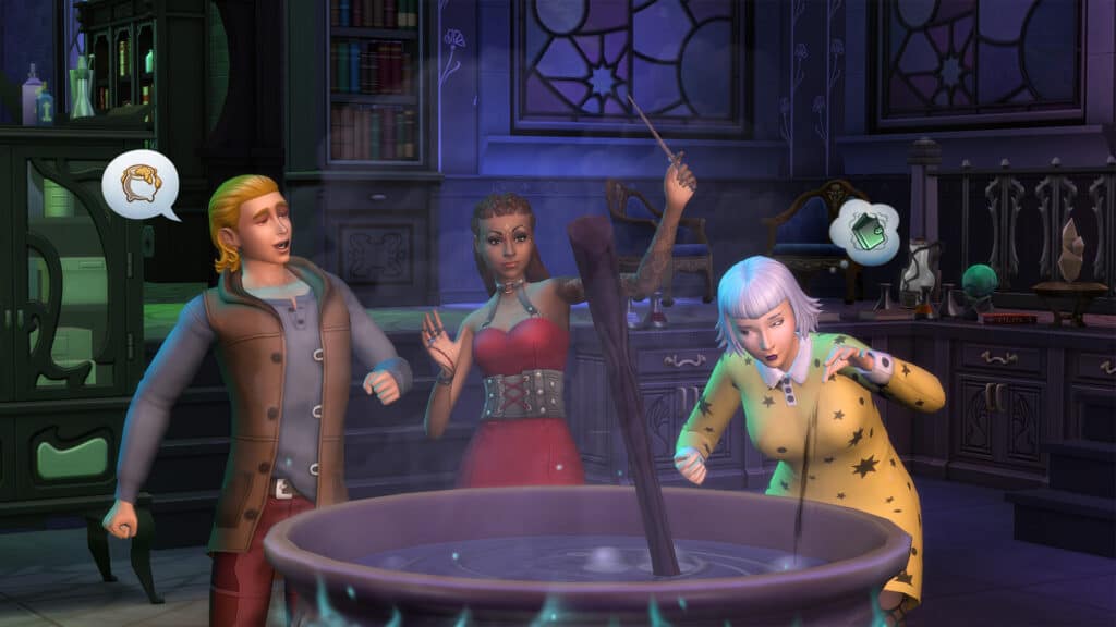 A Steam promotional image for The Sims 4: Realm of Magic.