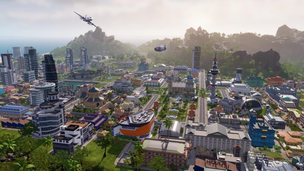 Cityscape view of Tropico in Tropico 6.
