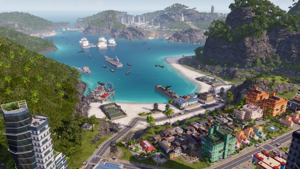 Cityscape and ocean view of Tropico in Tropico 6