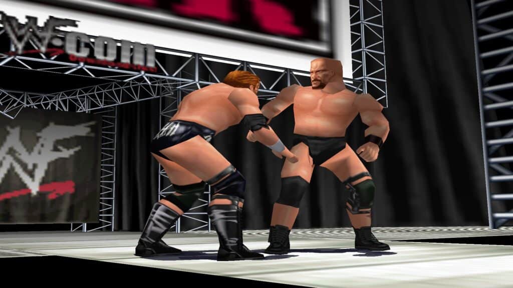 An in-game screenshot from WWF Wrestlemania 2000.