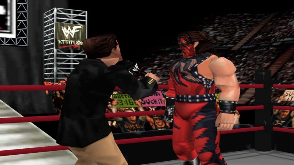 An in-game screenshot from WWF Wrestlemania 2000.