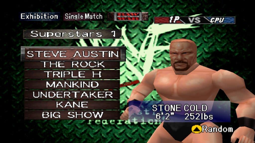 An in-game screenshot from WWF Wrestlemania 2000.