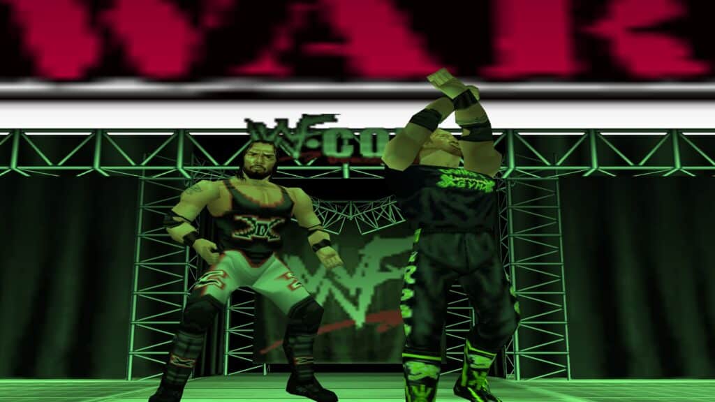An in-game screenshot from WWF Wrestlemania 2000.