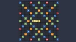 An in-game screenshot from Wordfeud, edited to 16:9 aspect ratio by myself.