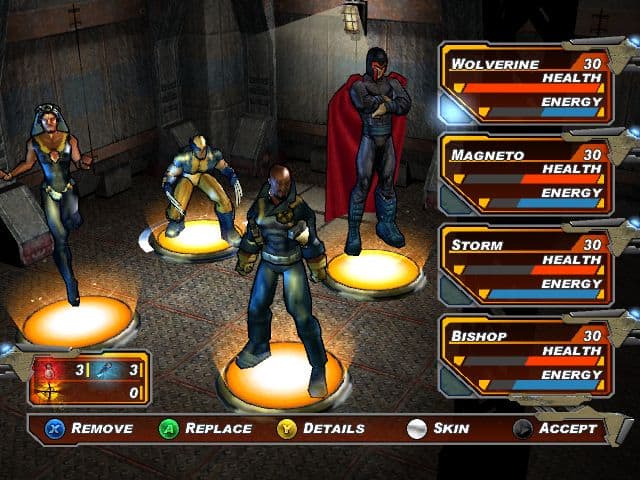 Team members in X-Men Legends II: Rise of Apocalypse.