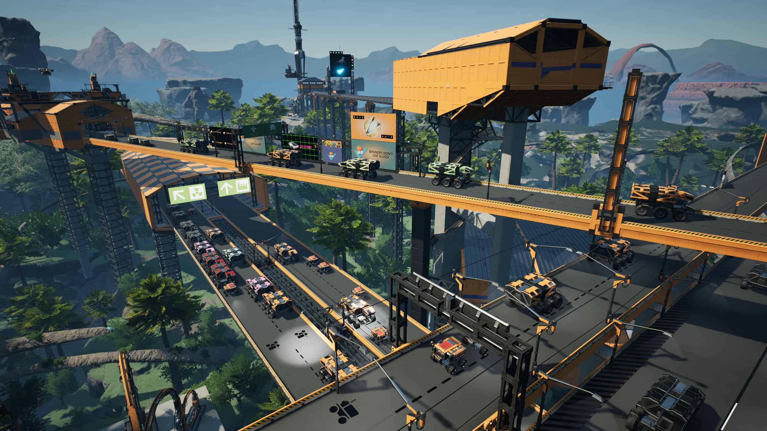 Satisfactory players can eventually create a bustling metropolis out of nothing.