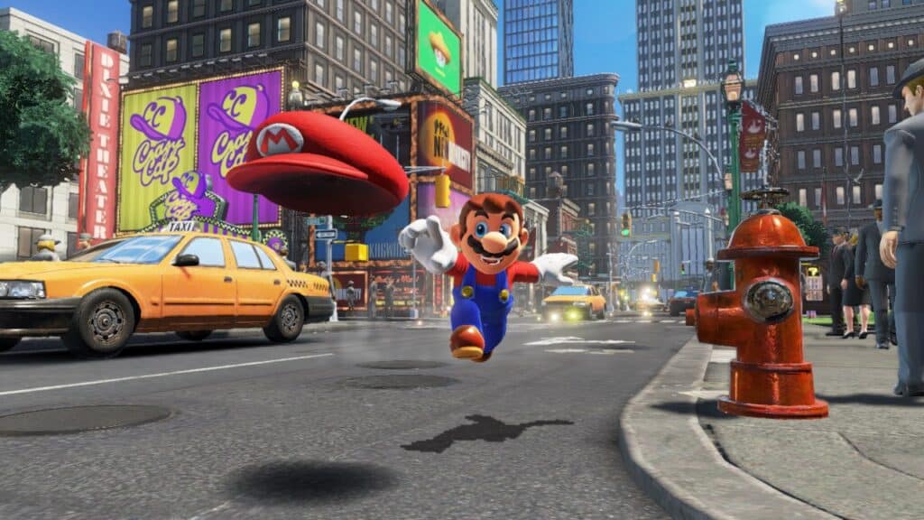 Mario in New Donk City from Super Mario Odyssey