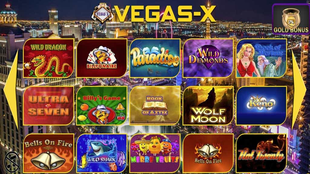 Vegas-X's selection of games includes more than 400 titles.