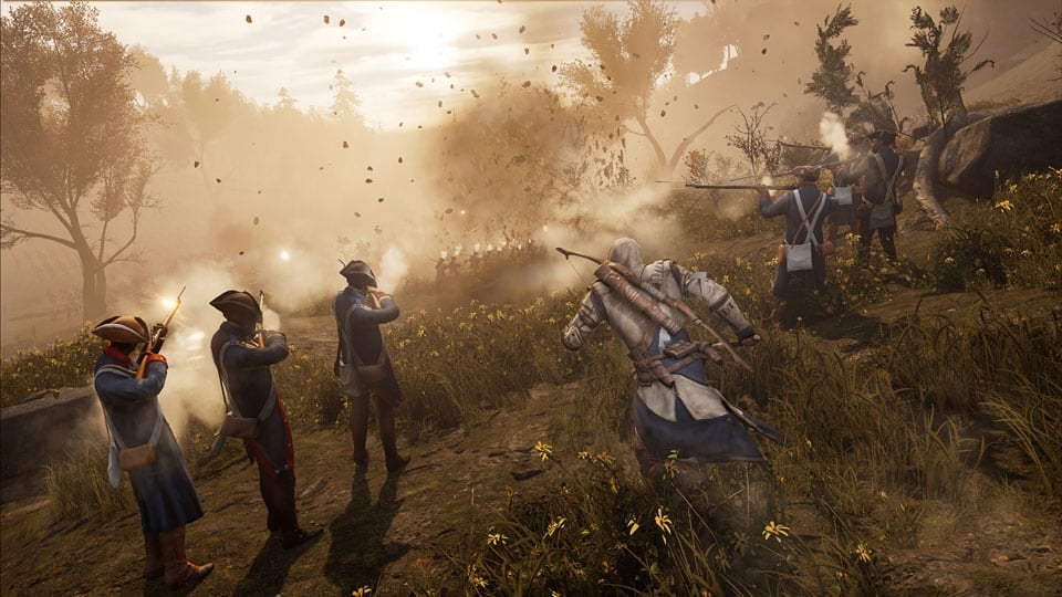 Warfare in Colonial America in Assassin's Creed III.