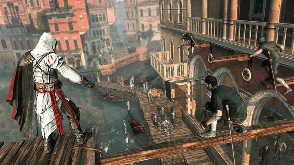 Ezio in Venice in Assassin's Creed II.