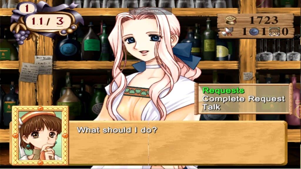 An in-game screenshot from Atelier Elie: The Alchemist of Salburg 2.