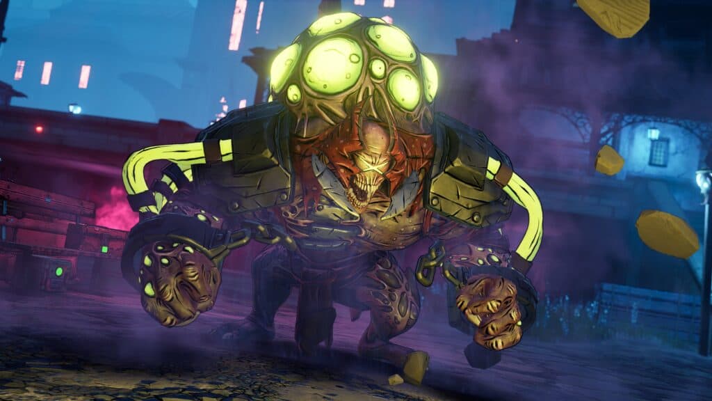 A Steam promotional image for Borderlands 3's Guns, Love, and Tentacles DLC.