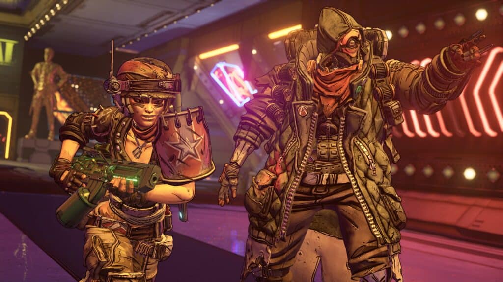 A Steam promotional image for Borderlands 3's Moxxi's Heist of the Handsome Jackpot DLC.