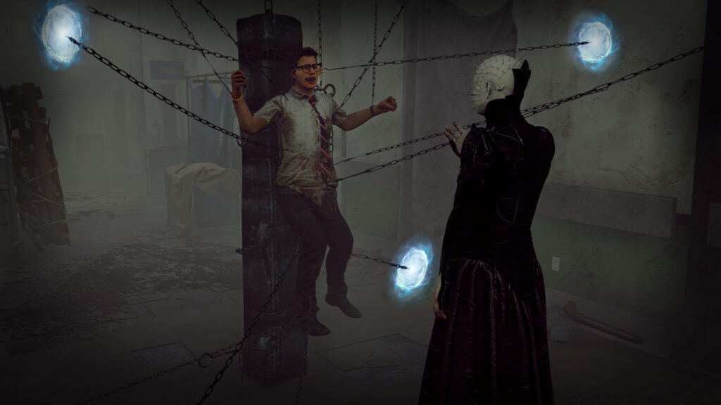A promotional image for Dead By Daylight's Hellraiser.