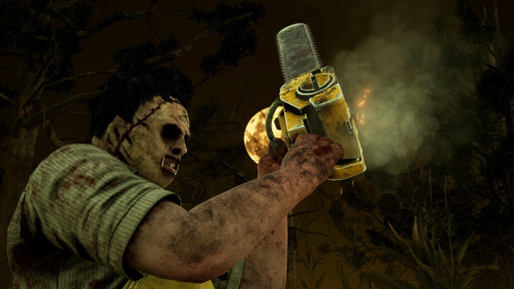 A promotional image for Dead By Daylight's Leatherface