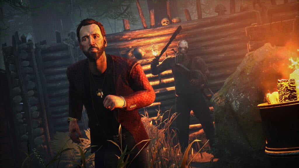 A promotional image for Dead By Daylight's Nicolas Cage pack.