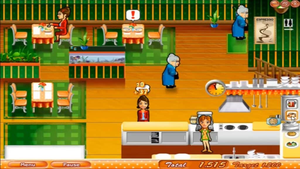 An in-game screenshot from Delicious.