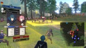 Byleth in combat in Fire Emblem: Three Houses.