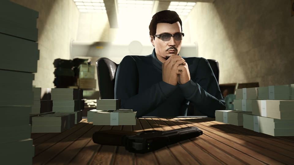 GTA cash on desk promo