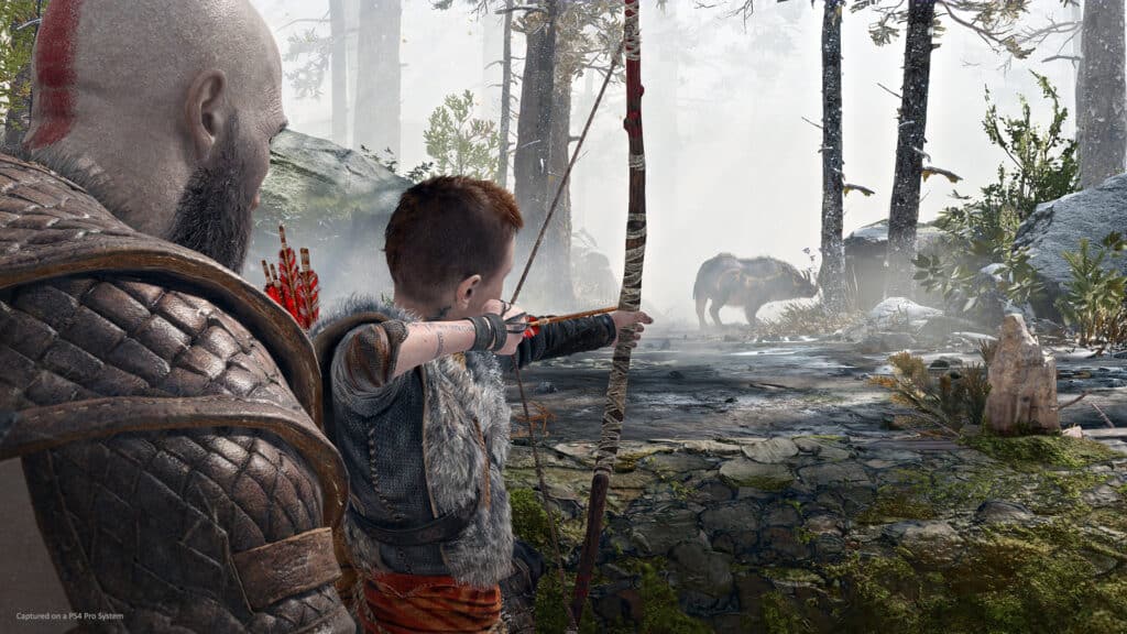 Kratos and Atreus in God of War.