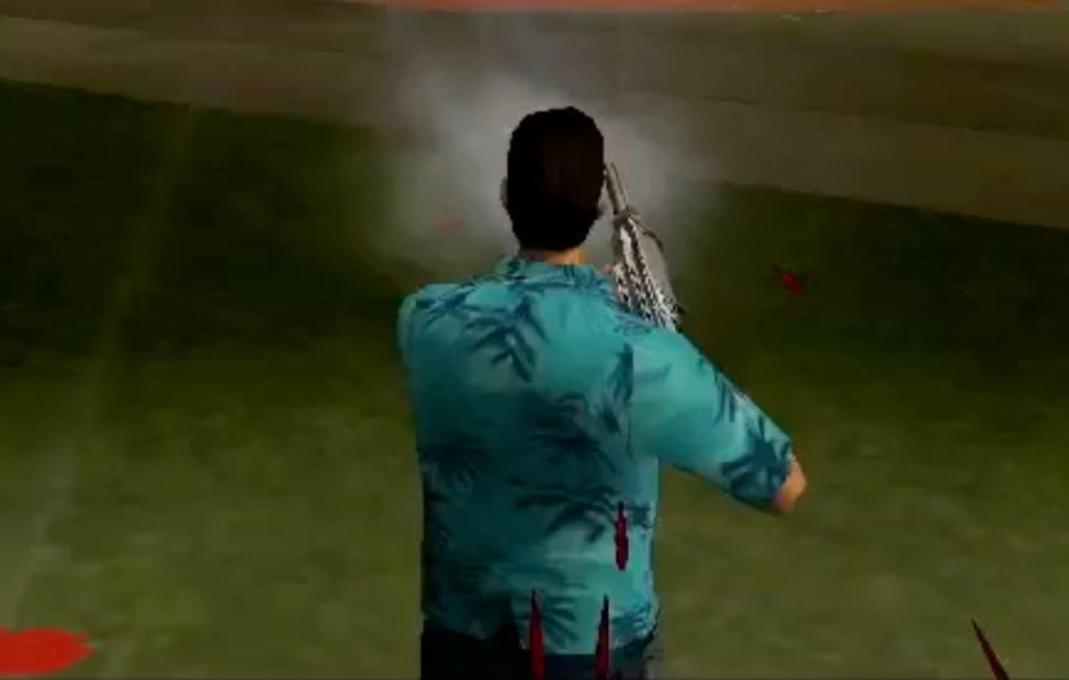 Vice City machine gun trailer screenshot