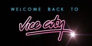 Vice City logo from anniversary trailer screenshot