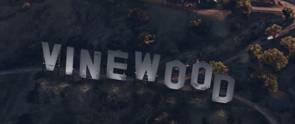 GTA V game Vinewood promo