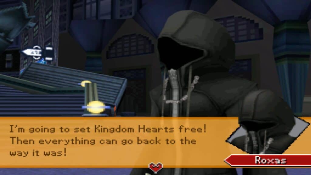 An in-game screenshot from Kingdom Hearts 358/2 Days.