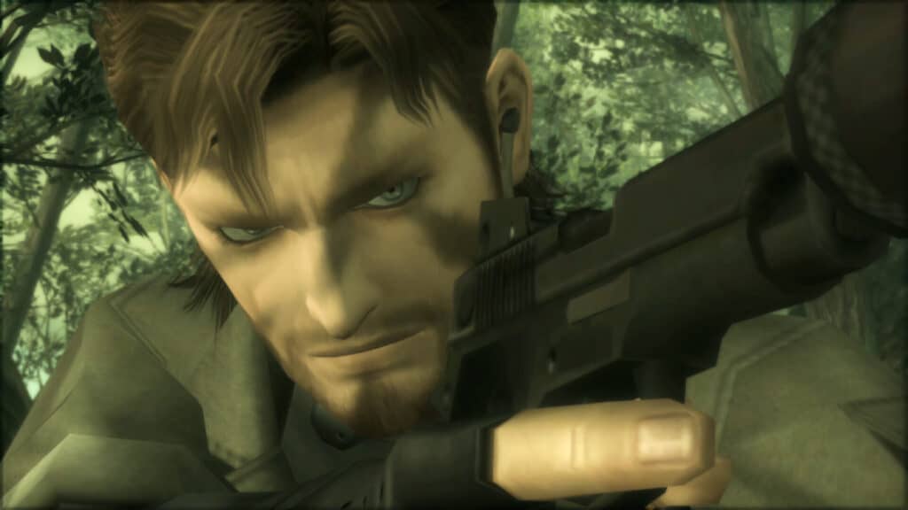 A Steam promotional image for Metal Gear Solid 3: Snake Eater.