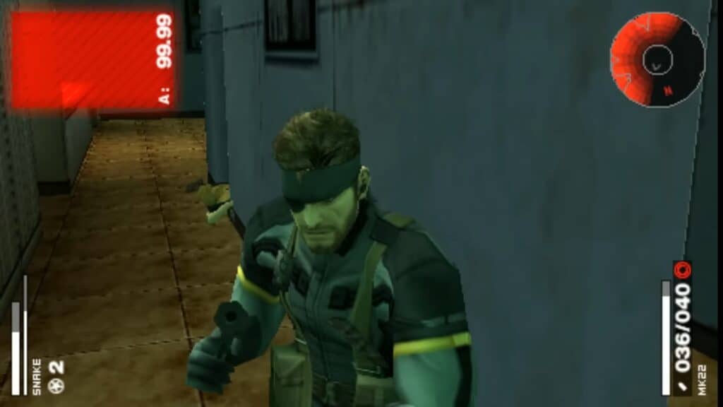 An in-game screenshot from Metal Gear Solid: Portable Ops.