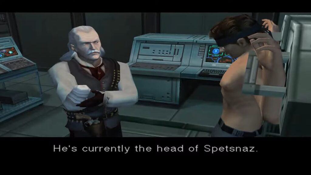 An in-game screenshot from Metal Gear Solid: The Twin Snakes.