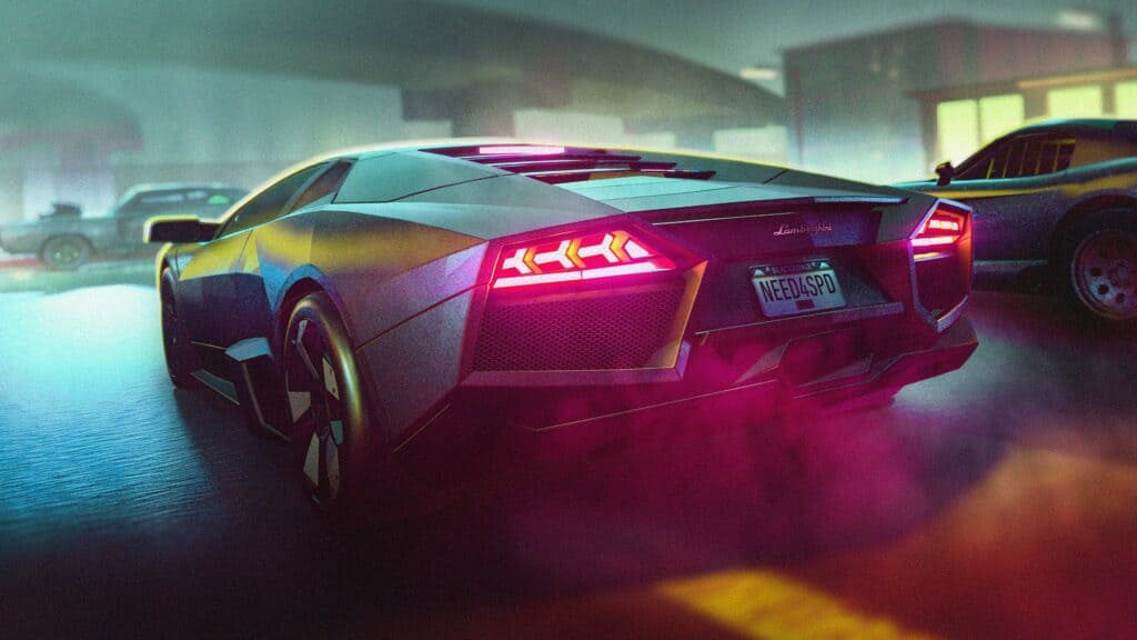 A Lamborghini in Need for Speed: No Limits.