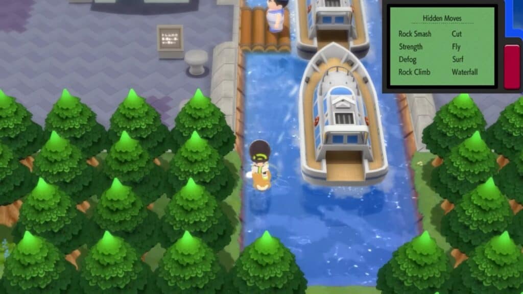 An in-game screenshot from Pokemon Brilliant Diamond and Shining Pearl.