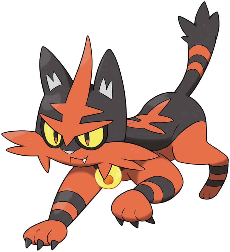 Official artwork for Torracat from Pokémon Sun and Moon.