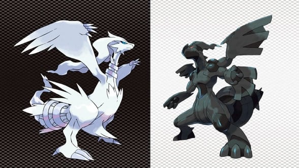 Two legendary Pokemon in Black and White.