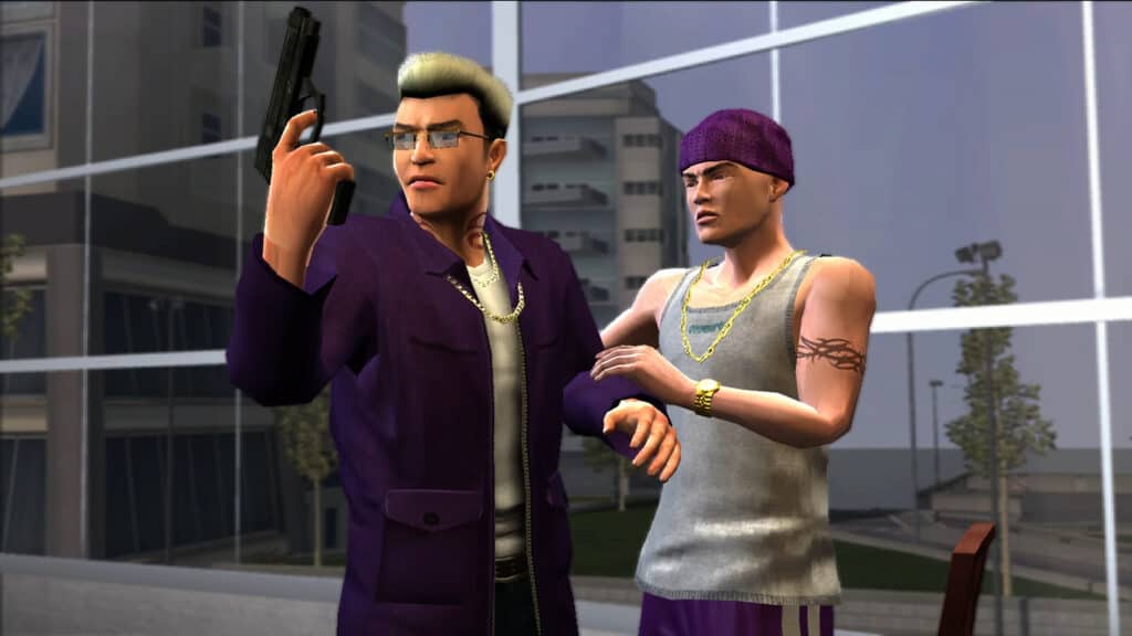 An in-game screenshot from Saints Row (2006).