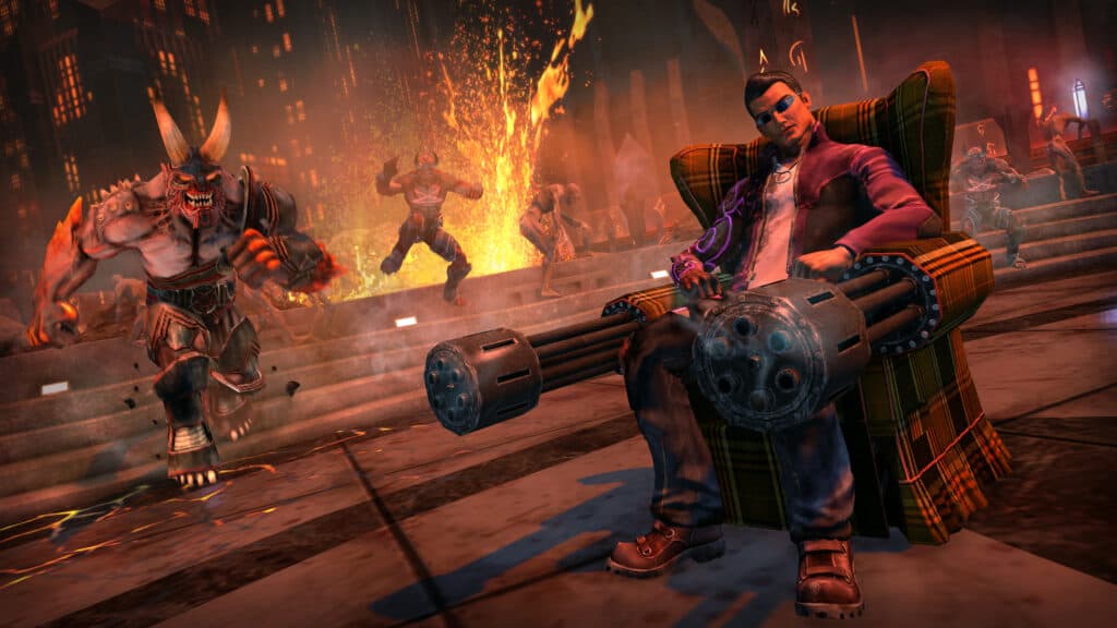 A Steam promotional image for Saints Row: Gat out of Hell.